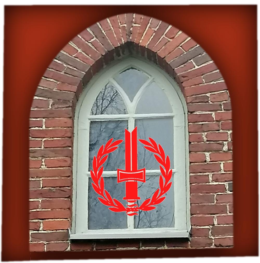 Ikkuna jossa sotainvalidien logo