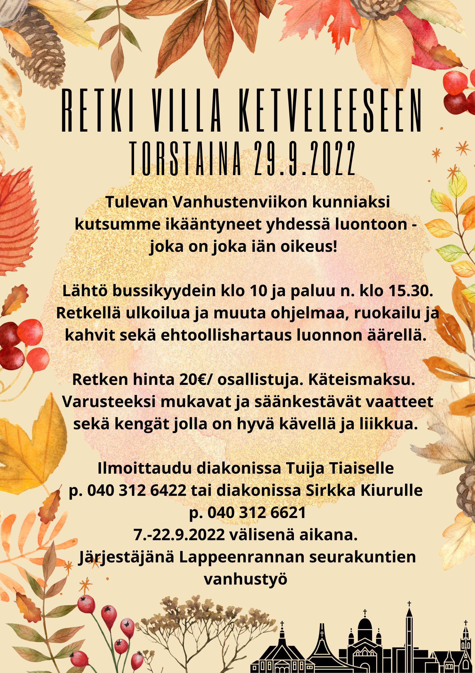 Retkimainos syysretkestä Villa Ketveleeseen 29.9.2022