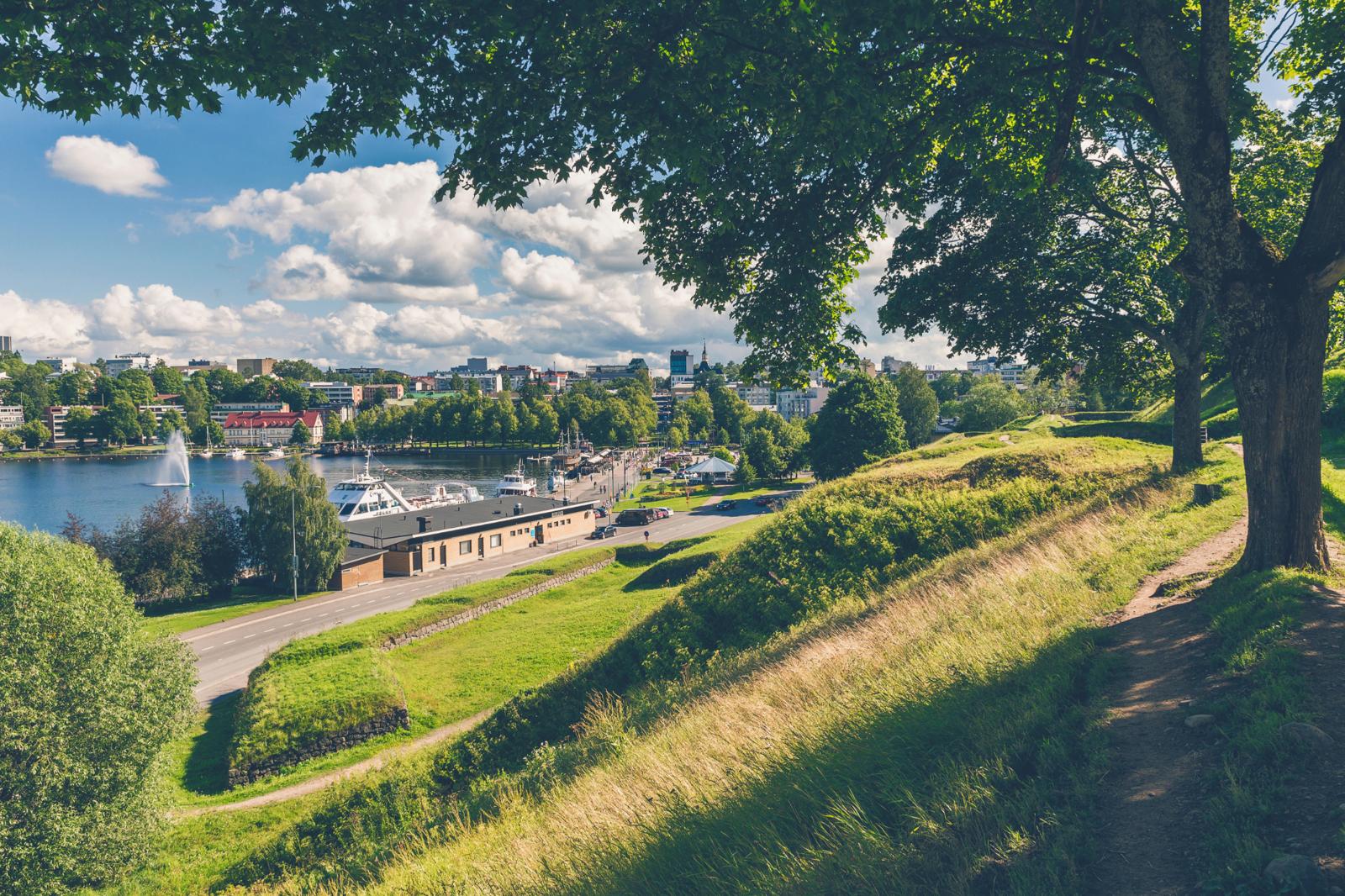 Lappeenrannan satama kuvattuna linnoituksen suunnasta