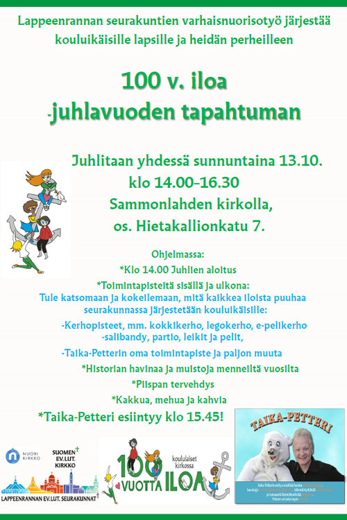 100 vuotta iloa -juhlavuoden tapahtuma 100 vuotta iloa -juhlavuoden tapahtuma