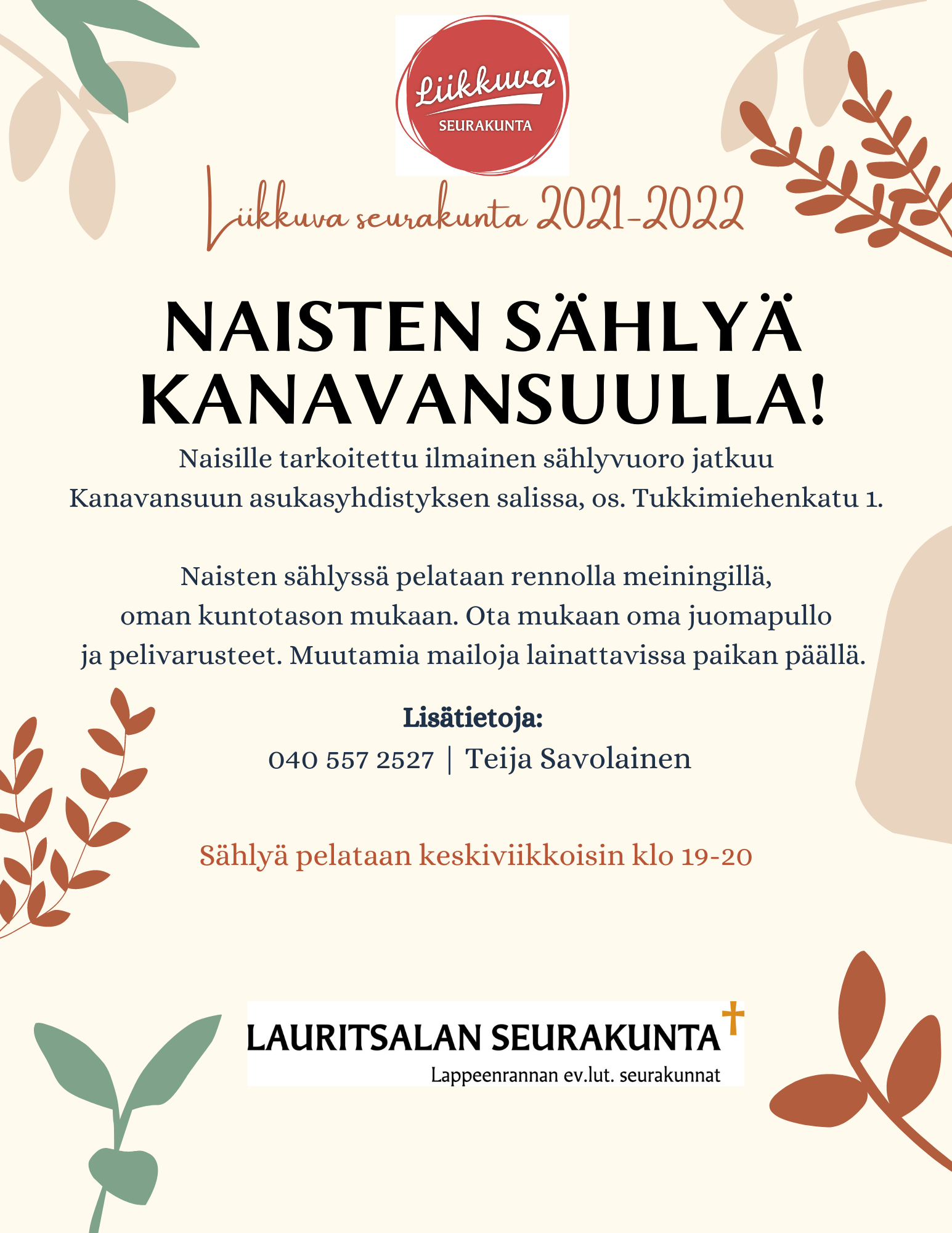 Naisten sähly Naisten sählyn mainos