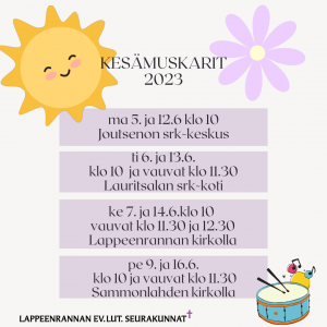 Kesämuskarit 5.-16.6.23