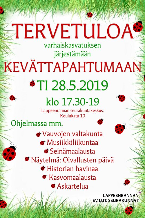 Kevättapahtuma Koulukatu 10:ssä Kevättapahtuma Koulukatu 10:ssä