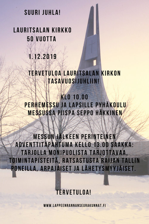 Adventin perhemessu ja adventtitapahtuma - Suuri juhla! Adventin perhemessu ja adventtitapahtuma - Suuri juhla!