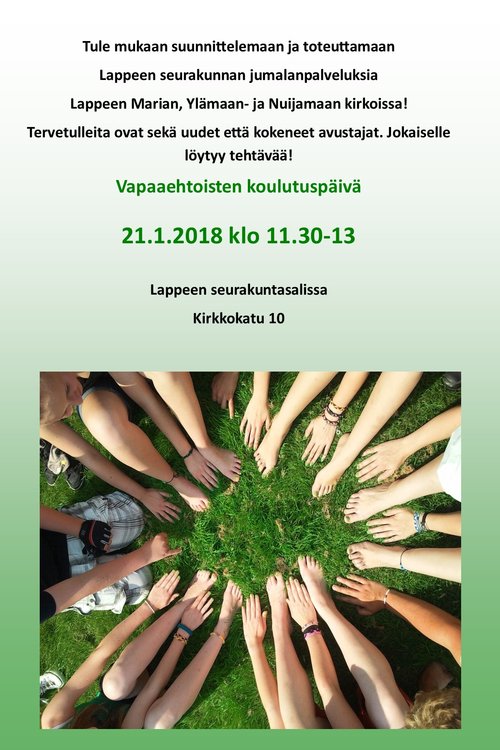 Vapaaehtoiseksi jumalanpalveluksiin Vapaaehtoiseksi jumalanpalveluksiin