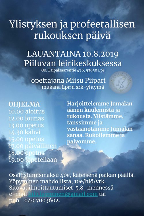 Ylistyksen ja profetaallisen rukouksen päivä Ylistyksen ja profetaallisen rukouksen päivä