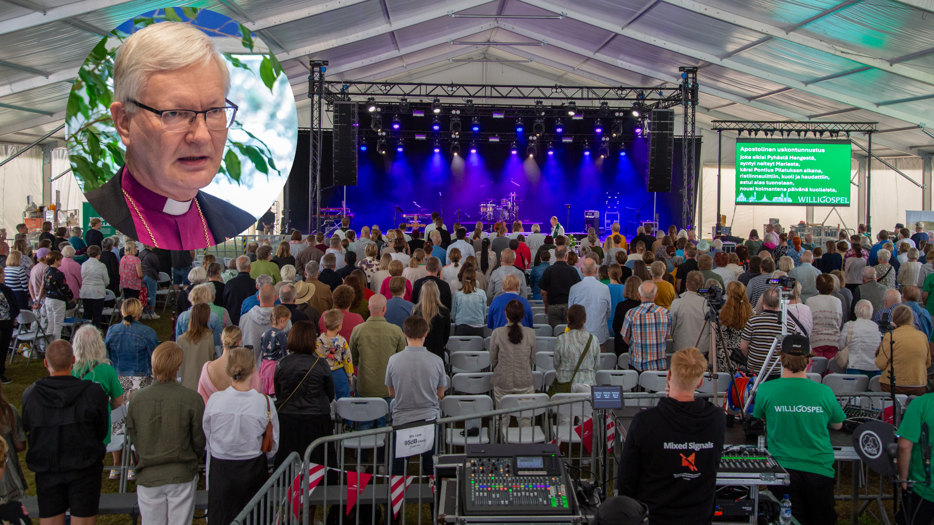 Seppo Häkkinen ja WilliGospel. Kuva: Jukka Kosonen.