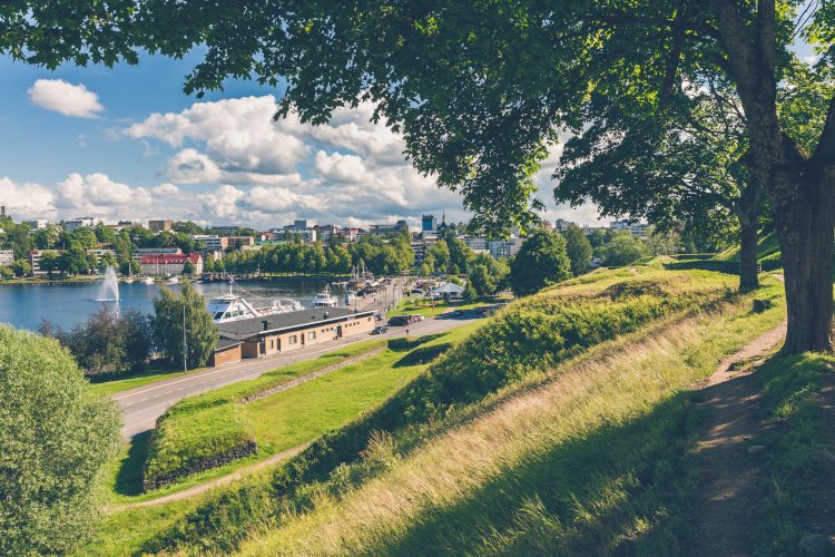 Kesäinen Lappeenranta-maisema.